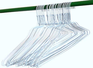 200 White Wire Hangers 18" Standard White Clothes Hangers (200, White)