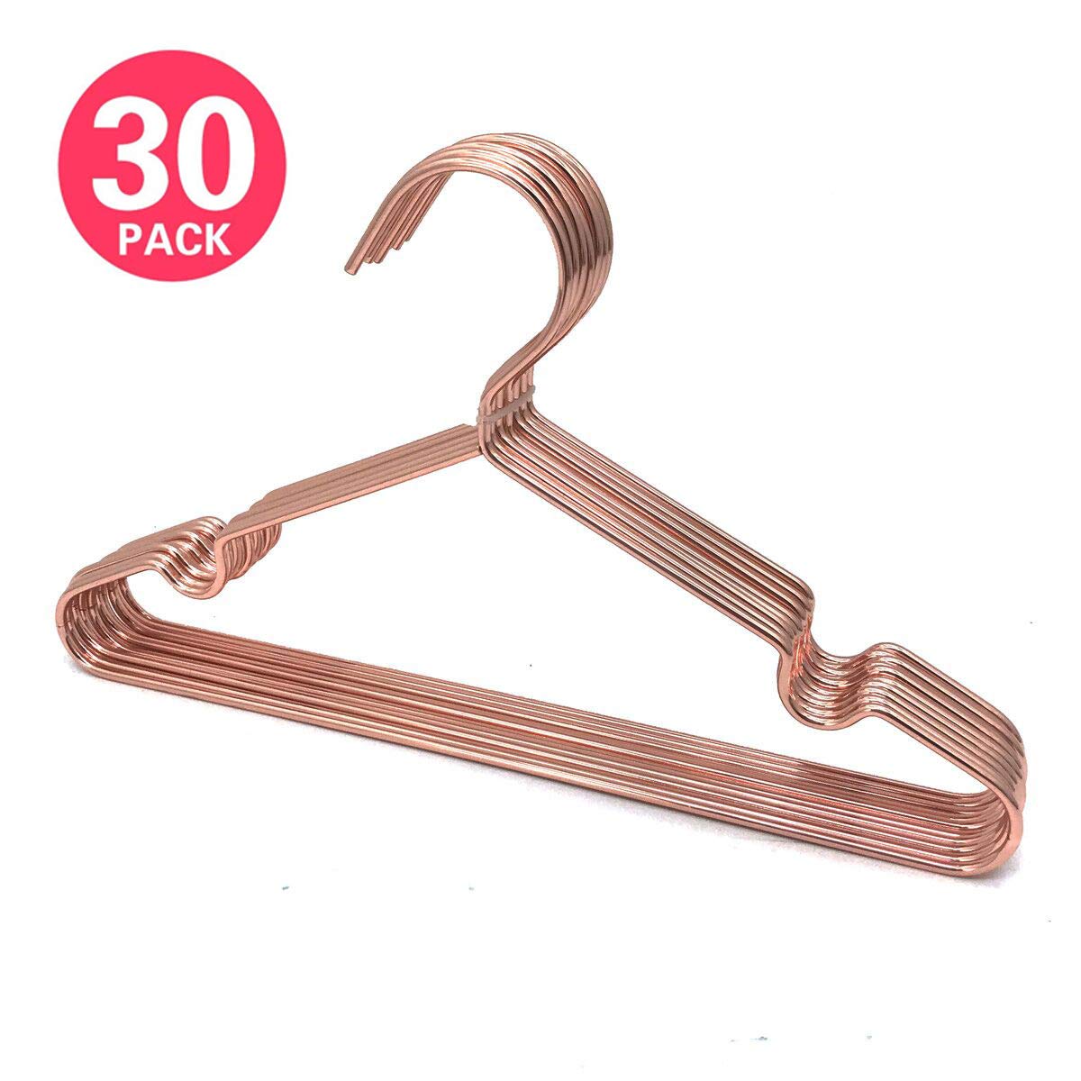 30PACK Koobay 9.8" baby rose gold copper metal coat hanger , baby clothes display or storage