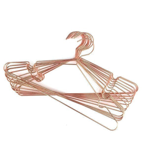 Koobay 30Pack 17" Rose Shiny Copper Clothes Metal Wire Hanging Hangers for Shirts Coat Storage & Display
