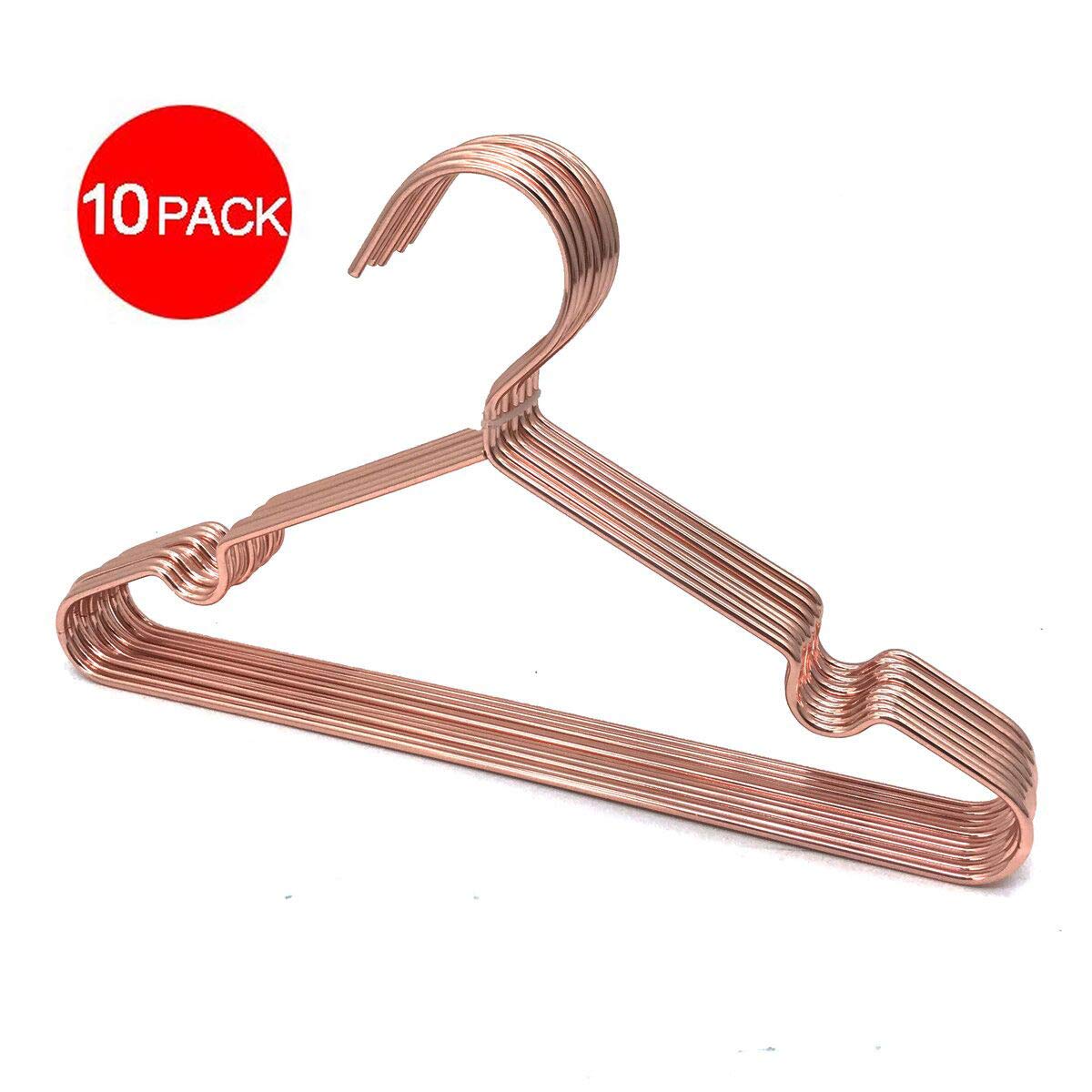 10PACK Koobay 9.8" baby rose gold copper metal coat hanger , baby clothes display or storage (10)
