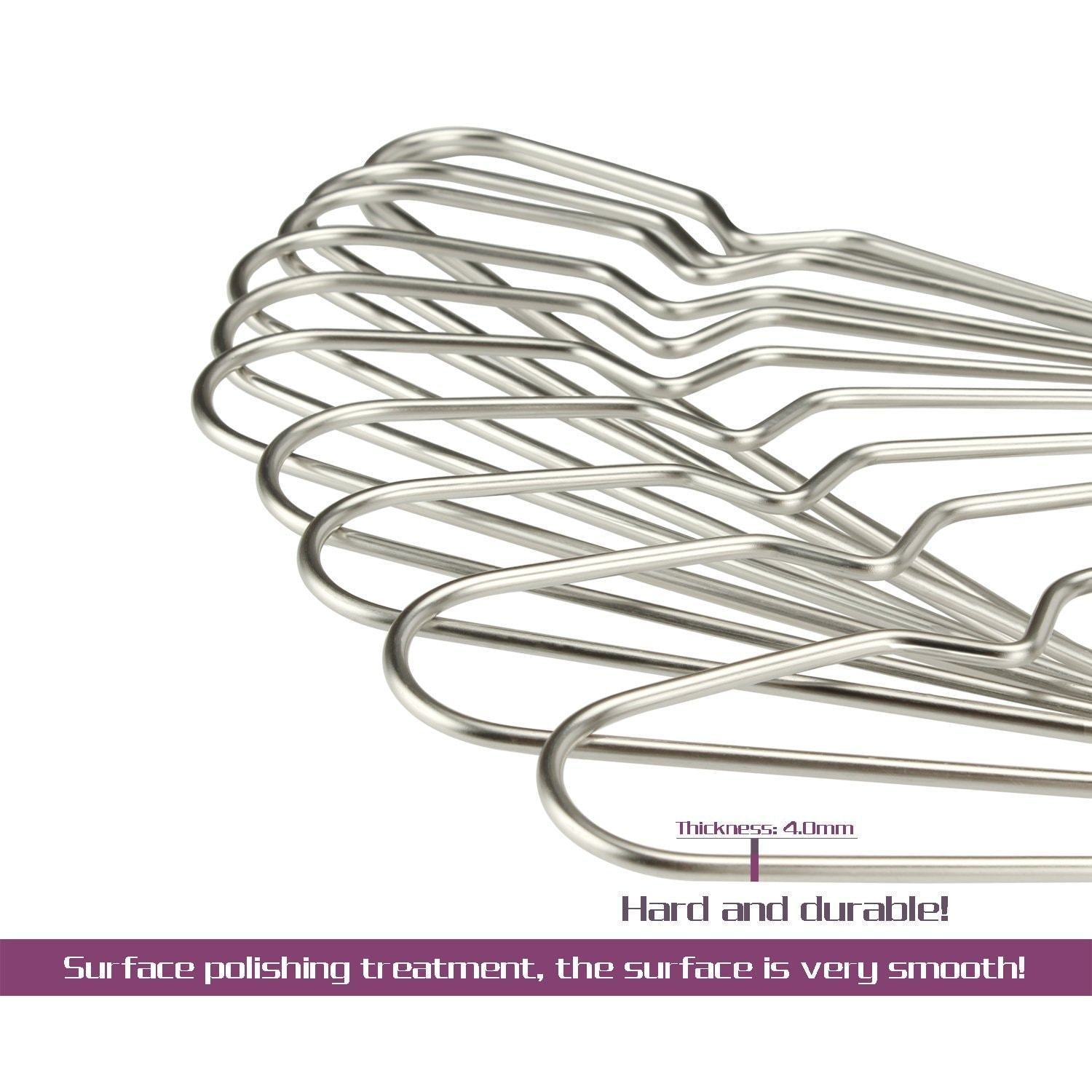 30 Pack Clothes Hangers Stainless Steel Strong Metal Wire Hangers Clothes Hangers 16.5 Inch-Gabbay