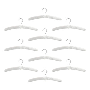 Harbour Housewares Padded Satin Clothes Hangers - Cream - Pack of 10