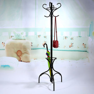 8 Hooks Metal Tree Style Clothes Hanger Stand