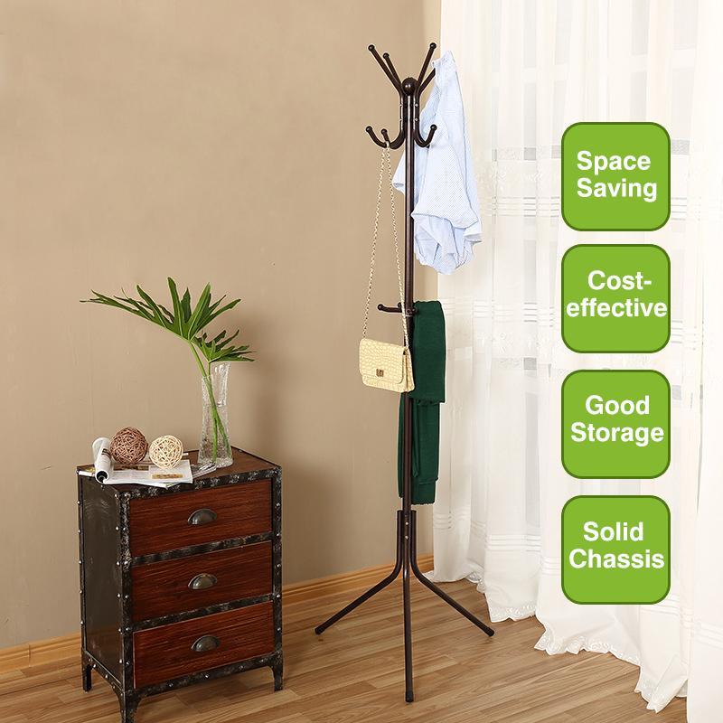 12 Hook Metal Rotating Clothes Hanger Stand