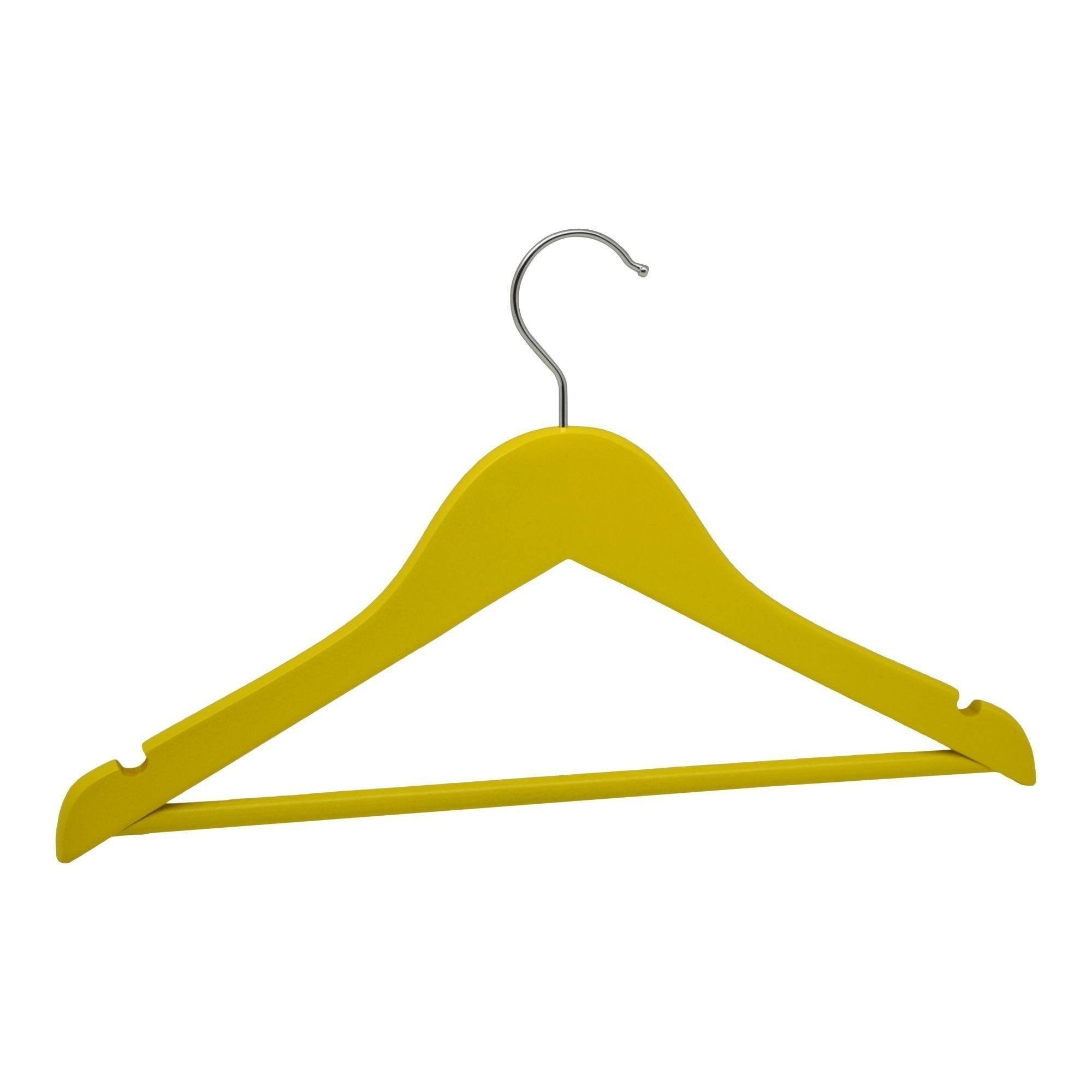 Harbour Housewares Wooden Children's Clothes Hanger - Yellow