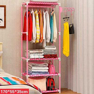Actionclub Simple Coat Rack Floor Clothes Hangers Creative Clothing Rack Shelf Easy Assembly Bedroom Hanging Clothing Racks