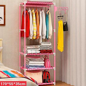 Actionclub Simple Coat Rack Floor Clothes Hangers Creative Clothing Rack Shelf Easy Assembly Bedroom Hanging Clothing Racks