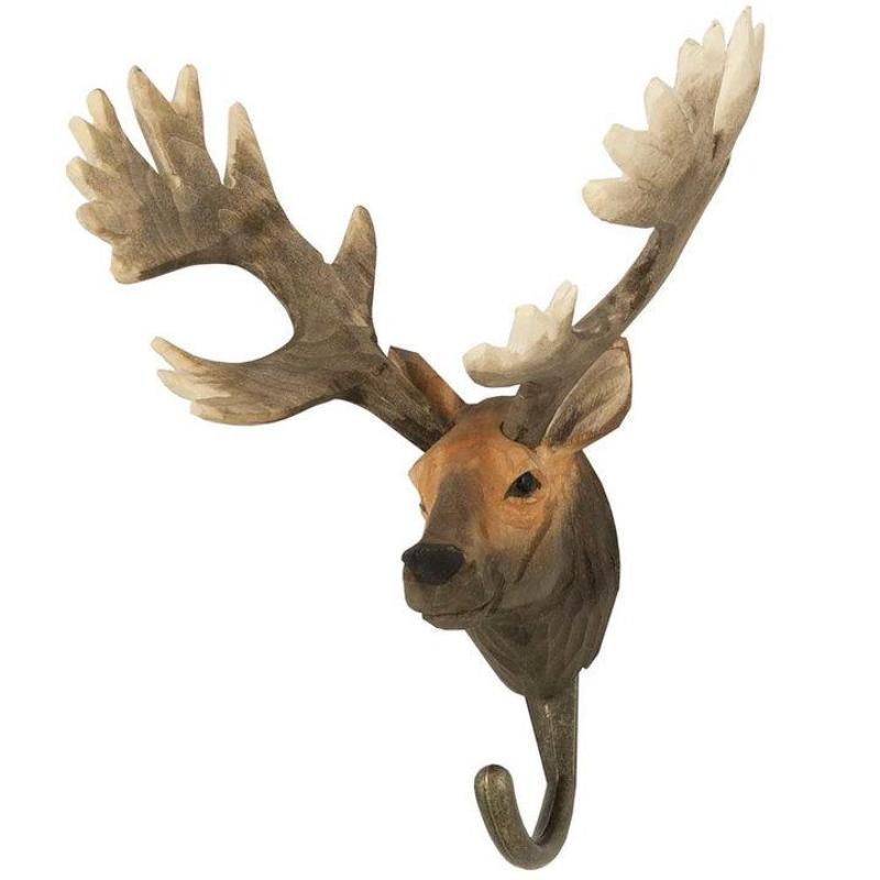 Wildlife Garden - Hand Carved Hook - Red Deer